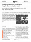 Research paper thumbnail of Characterization and Properties of Poly[N-(2-cyanoethyl)pyrrole]