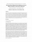 Research paper thumbnail of DEVELOPING PREDICTION MODEL OF LOAN RISK IN BANKS USING DATA MINING