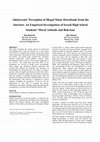 Research paper thumbnail of Adolescents' Perception of Illegal Music Downloads from the Internet: An Empirical Investigation of Israeli High School Students' Moral Atittude and Behviour