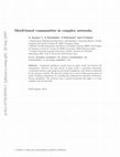 Research paper thumbnail of Motif-based communities in complex networks