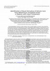 Research paper thumbnail of Identification of novel derivative of helvolic acid from Metarhizium anisopliae grown in medium with insect component