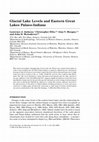 Research paper thumbnail of Glacial lake levels and Eastern Great Lakes Palaeo-Indians