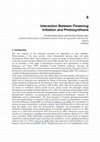 Research paper thumbnail of Interaction Between Flowering Initiation and Photosynthesis