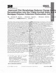 Research paper thumbnail of Improved Film Morphology Reduces Charge Carrier Recombination into the Triplet Excited State in a Small Bandgap Polymer-Fullerene Photovoltaic Cell