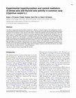 Research paper thumbnail of Experimental hyperthyroidism and central mediators of stress axis and thyroid axis activity in common carp (Cyprinus carpio L.)