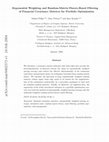 Research paper thumbnail of Exponential weighting and random-matrix-theory-based filtering of financial covariance matrices for portfolio optimization