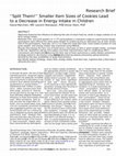 Research paper thumbnail of “Split Them!” Smaller Item Sizes of Cookies Lead to a Decrease in Energy Intake in Children