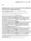 Research paper thumbnail of Xylaropyrone, a new γ-pyrone from the endophytic fungus Xylaria feejeensis MU18