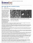 Research paper thumbnail of Science Daily News Release: Skin tough Why skin is resistant to tearing -- ScienceDaily