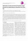 Research paper thumbnail of Optimization of Yield and Chemical Properties of Agar Extracted from Melanothamnus Somalensis from Oman Sea