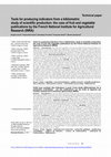 Research paper thumbnail of Tools for producing indicators from a bibliometric study of scientific production: the case of fruit and vegetable publications by the French National Institute for Agricultural Research (INRA)