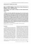 Research paper thumbnail of Role of NMP22 Bladder Check Test in early detection of bladder cancer with recurrence