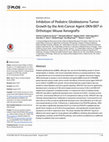 Research paper thumbnail of Inhibition of Pediatric Glioblastoma Tumor Growth by the Anti-Cancer Agent OKN-007 in Orthotopic Mouse Xenografts