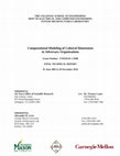 Research paper thumbnail of Computational Modeling of Cultural Dimensions in Adversary Organizations