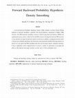 Research paper thumbnail of Forward Backward Probability Hypothesis Density Smoothing