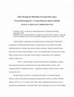 Research paper thumbnail of Paths Through the Minefields of Foreign Policy Space: Practical Reasoning in the U.S. Senate Discourse about Cambodia