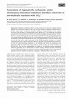 Research paper thumbnail of Generation of regiospecific carbanions under electrospray ionisation conditions and their selectivity in ion-molecule reactions with CO2