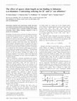 Research paper thumbnail of The effect of spacer chain length on ion binding to bidentate ?,?-diamines: Contrasting ordering for H+ and Li+ ion affinities