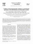 Research paper thumbnail of Synthesis of benzenepropanamine analogues as non-detergent spermicides with antitrichomonas and anticandida activities