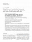 Research paper thumbnail of Clinical Relevance of Nontuberculous Mycobacteria Isolated from Sputum in a Gold Mining Workforce in South Africa: An Observational, Clinical Study