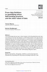 Research paper thumbnail of From data fetishism to quantifying selves: Self-tracking practices and the other values of data. In: New Media & Society. 2016