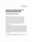 Research paper thumbnail of THE EFFECTS OF CURRENCY DEVALUATION ON OUTPUT GROWTH IN DEVELOPING ECONOMIES WITH CURRENCY CRISES