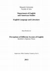 Research paper thumbnail of English Language and Literature Perceptions of Different Accents of English