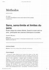 Research paper thumbnail of Sens, sens-limite et limites du sens