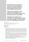 Research paper thumbnail of Dificultades para la apropiación de técnicas de conservación de suelo en la zona de montaña de Pedro Santana (Provincial Elías Piña. República Dominicana)