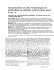 Research paper thumbnail of Identification of anti-endothelial cell antibodies in patients with chronic anal fissure