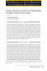 Research paper thumbnail of Dreams, Memory, and War: An Ethnography of Night in the Peruvian Andes