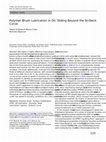 Research paper thumbnail of Polymer-Brush Lubrication in Oil: Sliding Beyond the Stribeck Curve