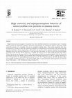 Research paper thumbnail of High coercivity and superparamagnetic behavior of nanocrystalline iron particles in alumina matrix