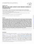 Research paper thumbnail of MRI links stem water content to stem diameter variations in transpiring trees