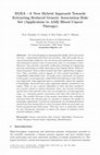 Research paper thumbnail of EGEA : A New Hybrid Approach Towards Extracting Reduced Generic Association Rule Set (Application to AML Blood Cancer Therapy)