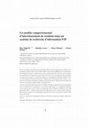 Research paper thumbnail of Un modèle comportemental d'interclassement de résultats dans un système de recherche d'information pair-à-pair