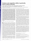 Research paper thumbnail of Virulence and competitive ability in genetically diverse malaria infections