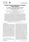 Research paper thumbnail of Complex effects of temperature on mosquito immune function