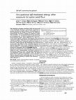 Research paper thumbnail of Occupational IgE-mediated allergy after exposure to lupine seed flour