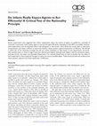 Research paper thumbnail of Do Infants Really Expect Agents to Act Efficiently? A Critical Test of the Rationality Principle