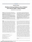 Research paper thumbnail of Relations Among Children's Use of Dialect and Literacy Skills: A Meta-Analysis