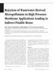 Research paper thumbnail of Rejection of wastewater-derived micropollutants in high-pressure membrane applications leading to indirect potable reuse