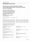 Research paper thumbnail of Increased risk of recurrent thrombosis in patients with essential thrombocythemia carrying the homozygous JAK2 V617F mutation