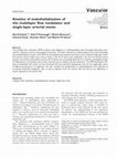 Research paper thumbnail of Kinetics of endothelialization of the multilayer flow modulator and single-layer arterial stents