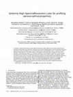 Research paper thumbnail of Airborne High Spectral Resolution Lidar for profiling aerosol optical properties