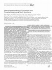 Research paper thumbnail of Defective Remodeling of Cardiolipin and Phosphatidylglycerol in Barth Syndrome