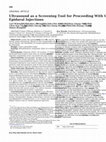 Research paper thumbnail of Ultrasound as a Screening Tool for Proceeding With Caudal Epidural Injections