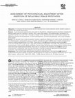 Research paper thumbnail of Assessment of psychosexual adjustment after insertion of inflatable penile prosthesis