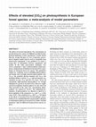 Research paper thumbnail of Effects of elevated [CO2] on photosynthesis in European forest species: a meta-analysis of model parameters