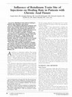 Research paper thumbnail of Influence of botulinum toxin site of injections on healing rate in patients with chronic anal fissure